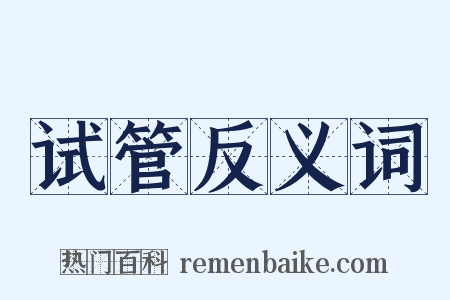 试管反义词是什么意思的图片